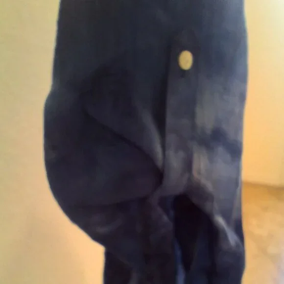 Faded Glory Blue & White Tie Dye V-Neck Top - Picture 4 of 5